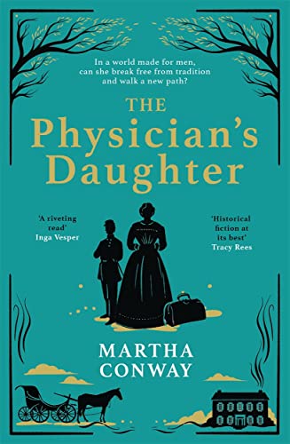 Book cover: “The Physician’s Daughter” depicts figures in 19th-century attire.