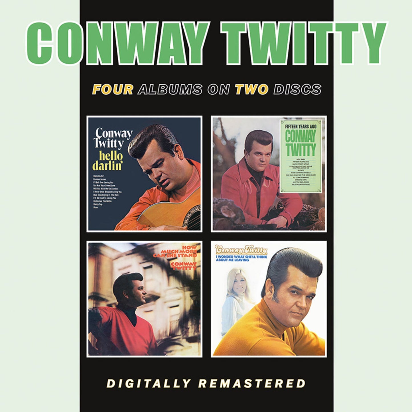 CD cover for Conway Twitty compilation album, digitally remastered.