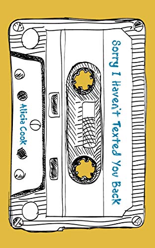 Black and white sketch of a cassette tape with text and author name.