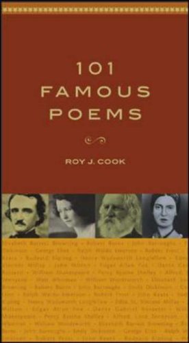 Red book cover with title “101 Famous Poems” and portraits below.