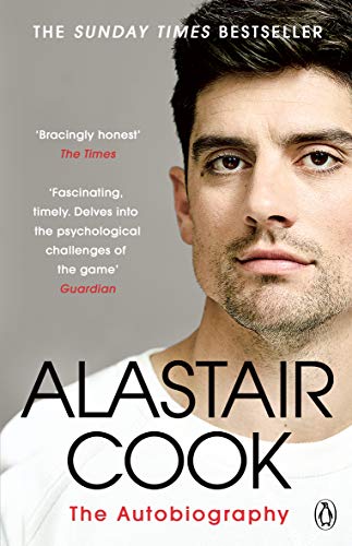 Book cover featuring a portrait of Alastair Cook, titled “The Autobiography.”