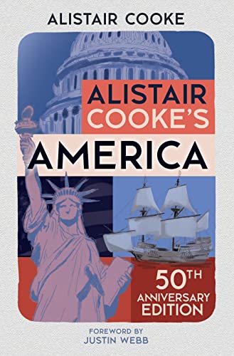 Book cover for “Alistair Cooke’s America” featuring American landmarks.