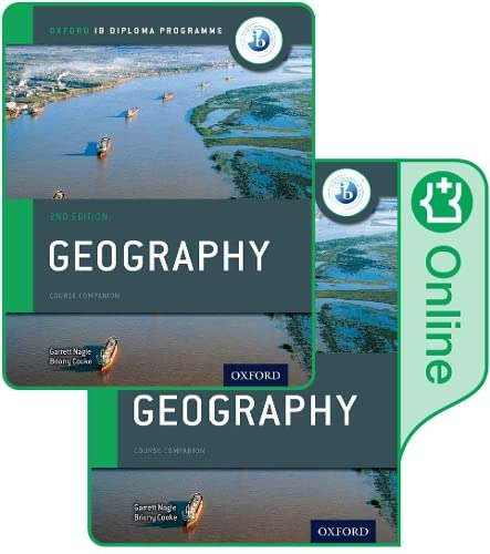 IB Geography textbook and online access icon with coastal imagery.
