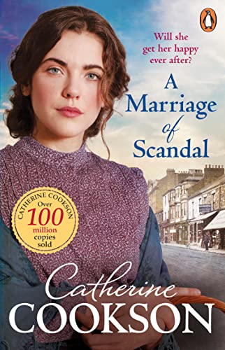 Book cover featuring a woman in historical clothing and a town scene.