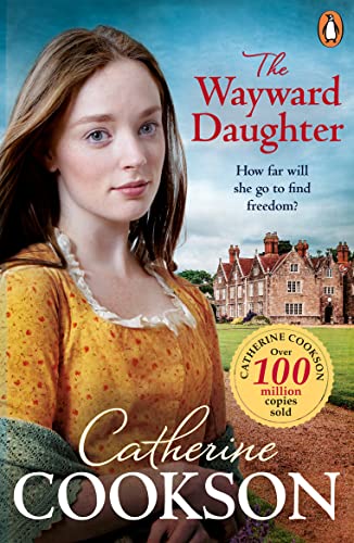 Book cover: young woman in period clothing, manor house background.