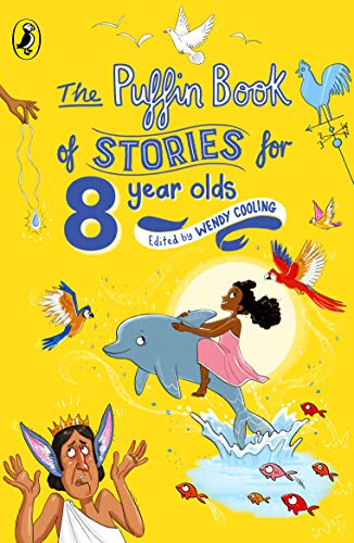 Puffin book cover with children’s illustration of animals and a girl.