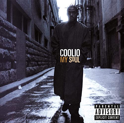 Coolio album cover, "My Soul," featuring the artist in a dark coat.