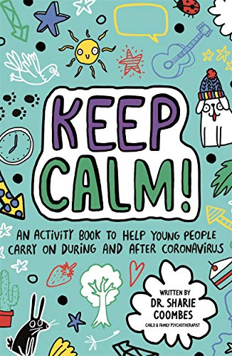 Book cover with "Keep Calm!" text and colorful childlike illustrations.