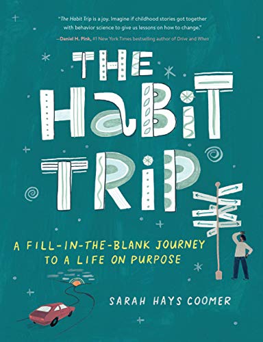 Book cover with illustrated title, road, and person pointing at signs.