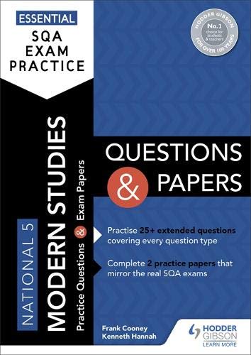 Book cover: “Essential SQA Exam Practice: National 5 Modern Studies.”