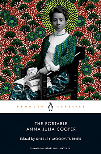 Book cover featuring a portrait of Anna Julia Cooper against a floral background.