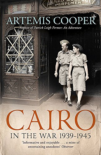Book cover: "Cairo in the War 1939-45" featuring a couple and shopfront.