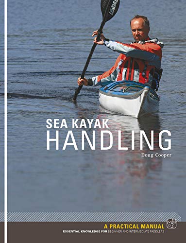 Book cover: sea kayaker paddling on water, titled “Sea Kayak Handling.”