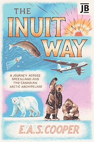 Book cover illustration featuring an Arctic landscape with a polar bear, people, and airplane.