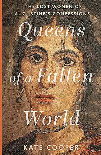 Book cover featuring a painted portrait of a woman with the title “Queens of a Fallen World.”