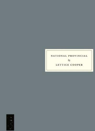 Gray book cover with white label reading “National Provincial” by Lettuce Cooper.