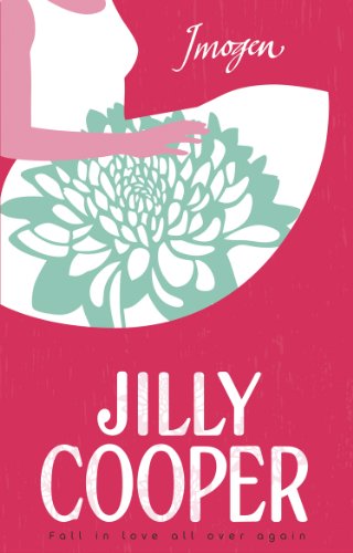 Book cover: red background, white silhouette, teal flower, and author name.