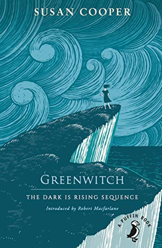Book cover: a girl stands on a cliff overlooking a swirling sea.