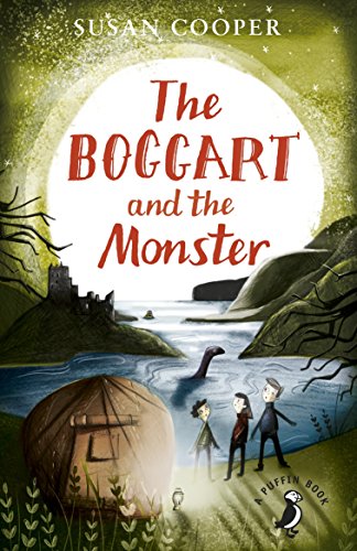 Book cover: children standing near a loch, with a monster’s head visible.