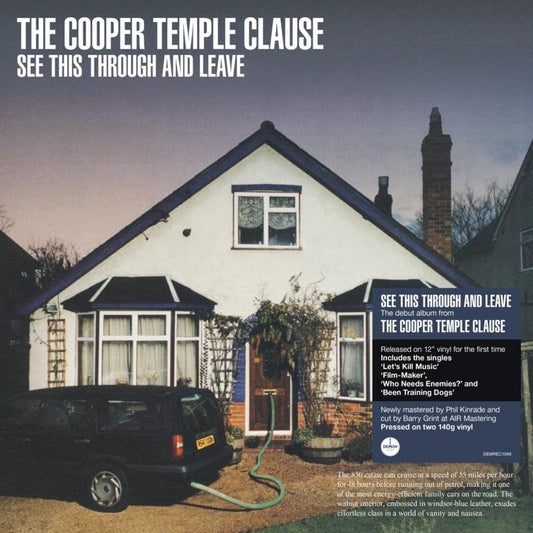 Album cover for Cooper Temple Clause’s “See This Through And Leave,” featuring a house.