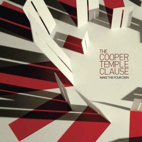 Album cover for The Cooper Temple Clause, featuring red and white geometric shapes.