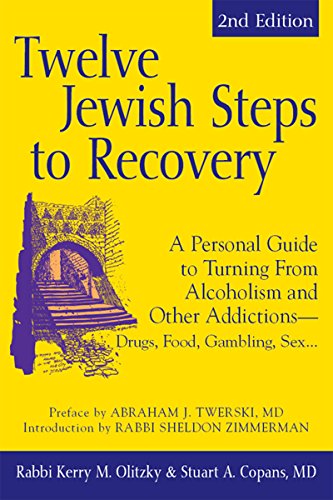 Book cover: "Twelve Jewish Steps to Recovery," with a stone archway image.