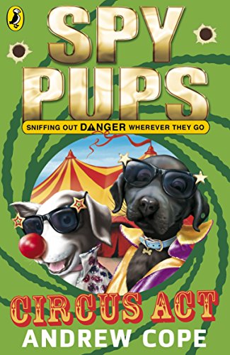 Book cover: two dogs in circus attire before a big top tent.