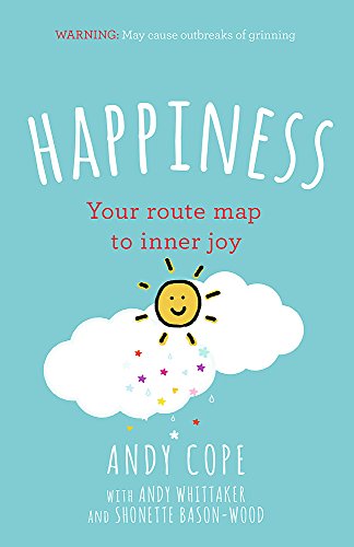 "Book cover with smiling sun in a cloud on a blue background."