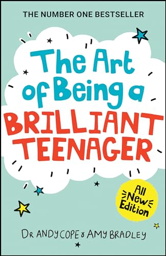 Book cover titled The Art of Being a Brilliant Teenager on a light blue background.