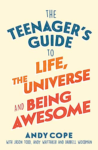 Book cover with colorful, stacked text: "The Teenager's Guide to Life...