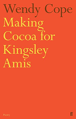 Book cover: "Making Cocoa for Kingsley Amis" by Wendy Cope, red background.