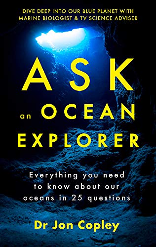 Book cover: "Ask an Ocean Explorer" with underwater cave image.
