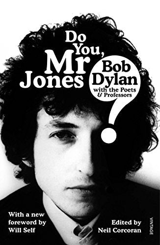 Black and white book cover featuring a portrait of Bob Dylan.