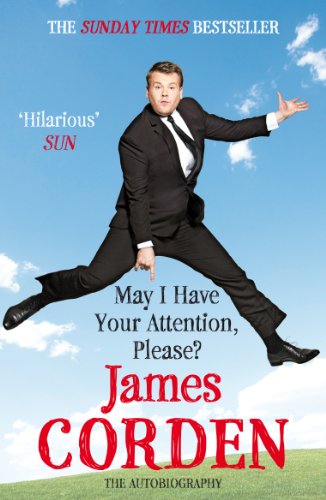 Book cover: James Corden in a suit mid-air on a blue sky background.