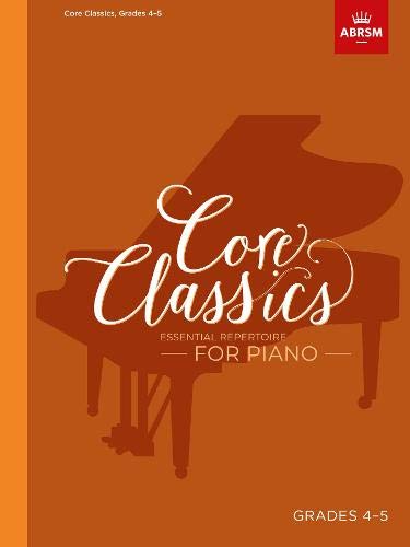 Piano music book cover with title “Core Classics” and silhouette piano.