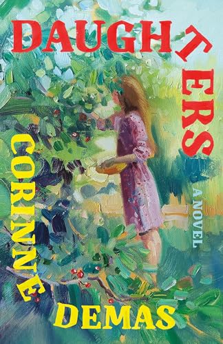 Book cover: painted woman with basket amidst lush greenery, titled "Daughters.