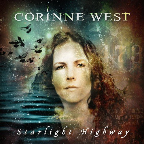 CD cover for Corinne West’s “Starlight Highway” featuring a woman’s portrait.