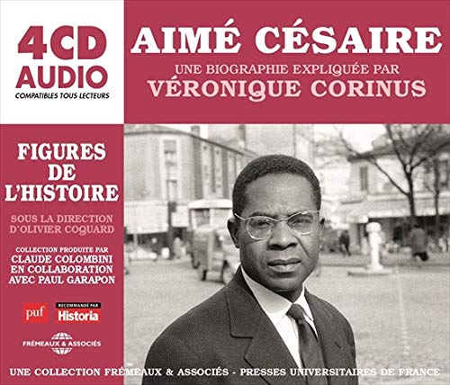 Four CD case featuring Aimé Césaire’s portrait and biographical details.