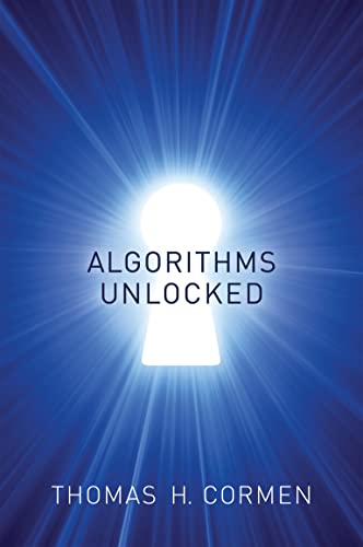 Book cover: "Algorithms Unlocked" by Thomas H. Cormen, with a keyhole image.