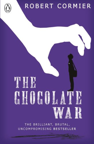 Book cover with a large white hand looming over a small silhouette of a person.