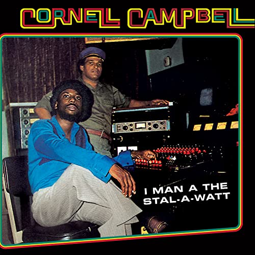 Album cover featuring Cornell Campbell and a man at a soundboard.