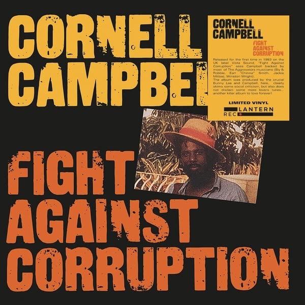 Vinyl record cover for Cornell Campbell’s “Fight Against Corruption” album.