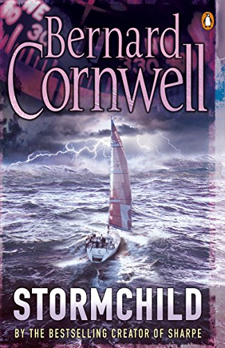 Book cover: "Stormchild" by Bernard Cornwell, showing a sailboat in a storm.