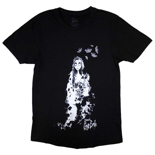 Corpse Bride t-shirt, small size, with butterfly designs.