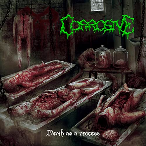 CD cover depicting graphic imagery of dissected bodies and jars of brains.