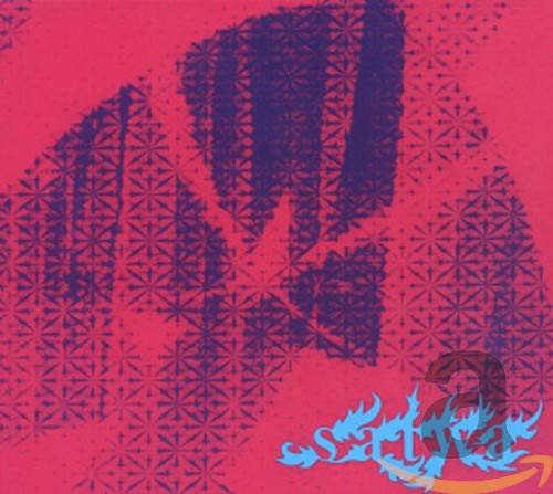 Red and blue abstract album cover with a large number 2.