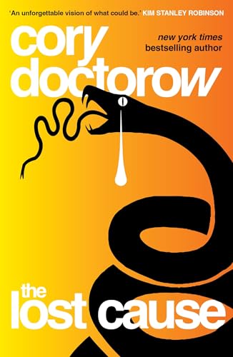 Book cover featuring a black snake on a yellow and orange gradient background.