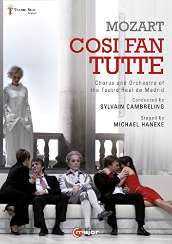 DVD cover for Mozart's Cosi Fan Tutte featuring performers on a sofa.