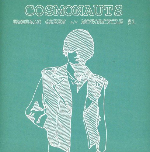 Green record sleeve with white line drawing of a person in a jacket.