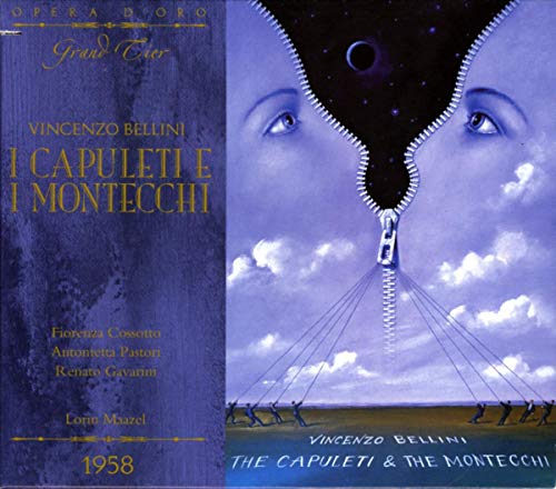 CD cover for Bellini’s “I Capuleti E I Montecchi” opera, surreal imagery.